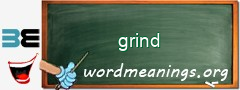 WordMeaning blackboard for grind
